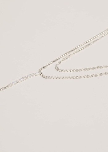 Phase Eight Silver Sparkle Dangle Lariat Jewellery Silver Canada | XLIZSN-703